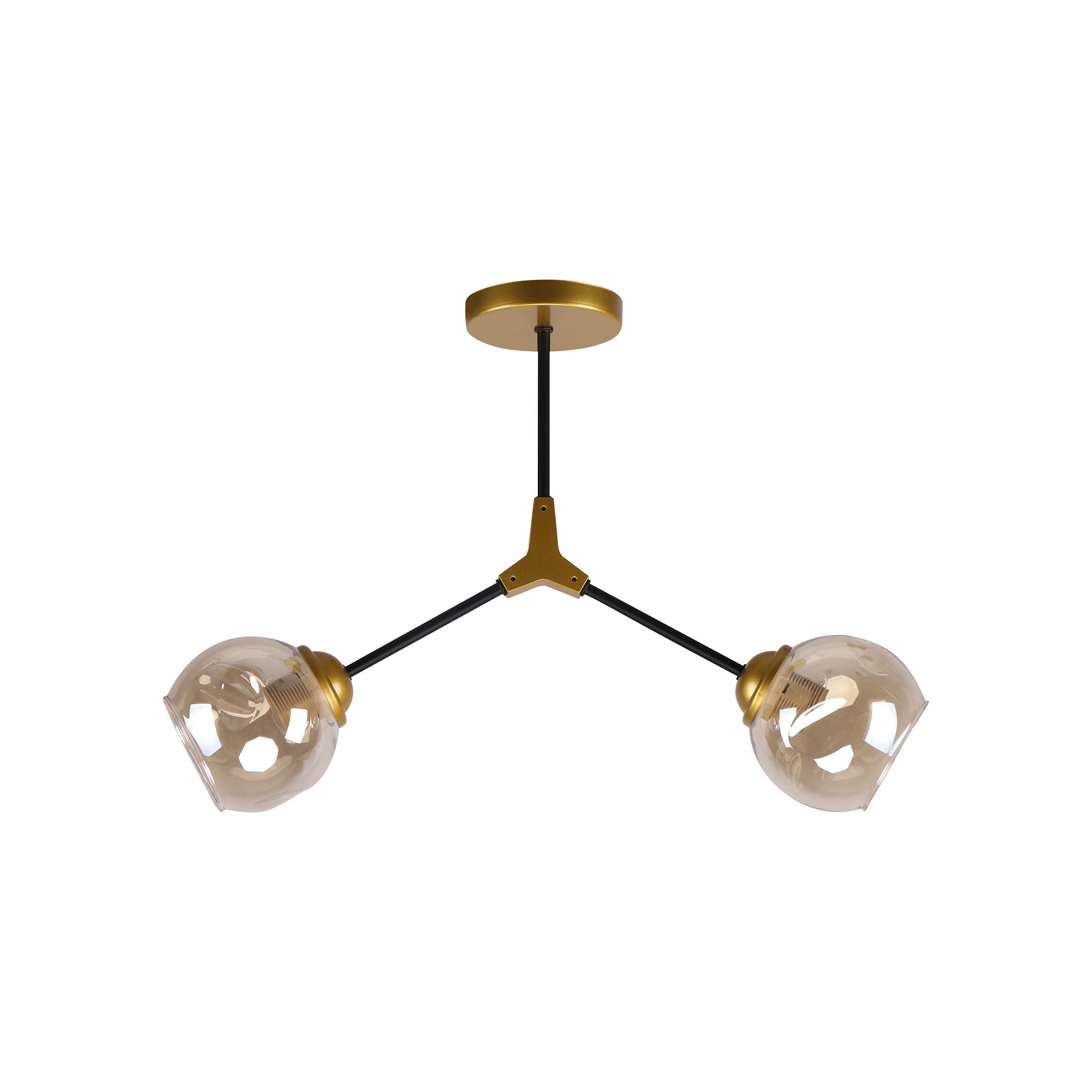 77-8104 KQ 51454/2 CONELLY BLACK, BRASS AND HONEY PENDANT Ζ3 - Image 1