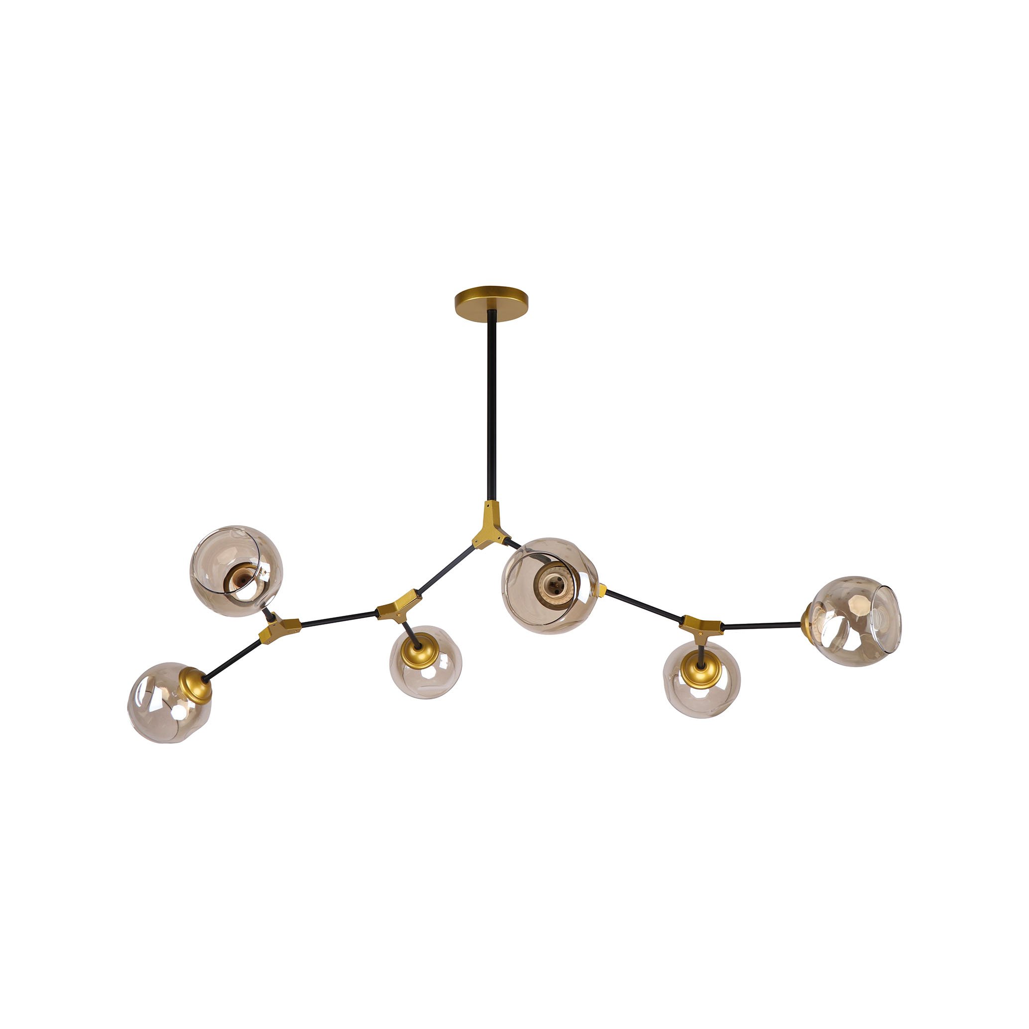 77-8106 KQ 51454/6 CONELLY BLACK, BRASS AND HONEY PENDANT Ζ3 - Image 1