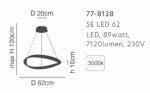SE LED 60 MATEO PENDANT COFFEE BROWN Β5 - Image 2