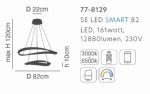 SE LED SMART 80 MATEO PENDANT COFFEE BROWN Β5 - Image 2