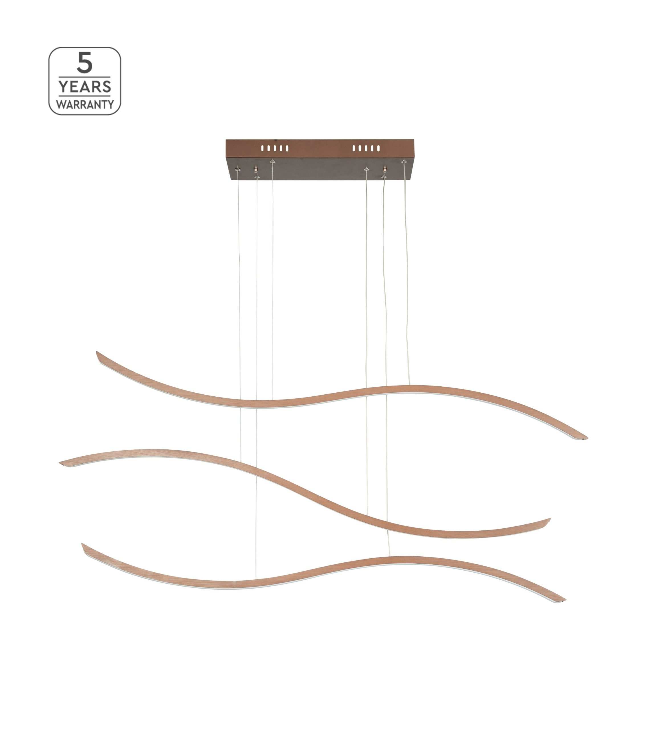 77-8130 SE LED 120 WAVES PENDANT COFFEE BROWN Β5 - Image 1