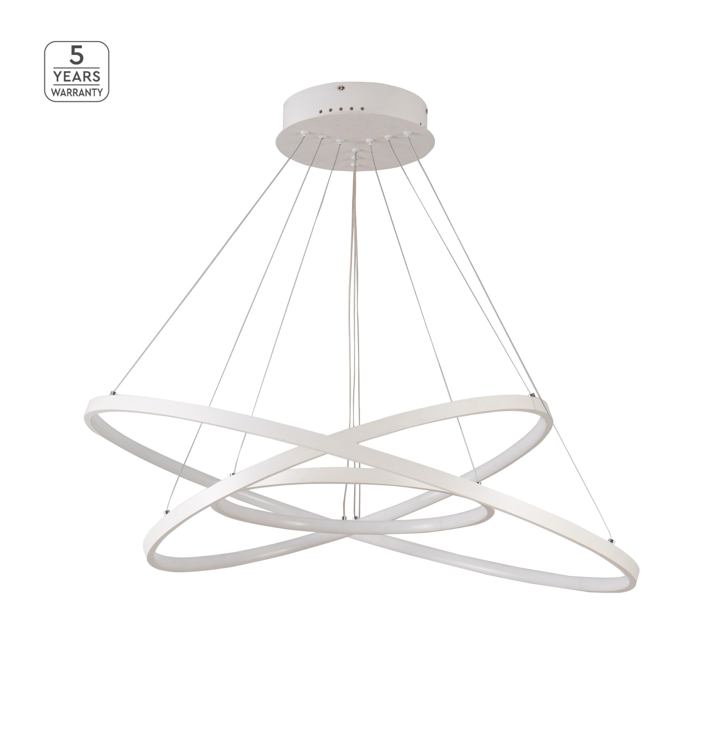 77-8133 SE LED 80-60-40 MORELLI PENDANT WHITE MAT Β5 - Image 1