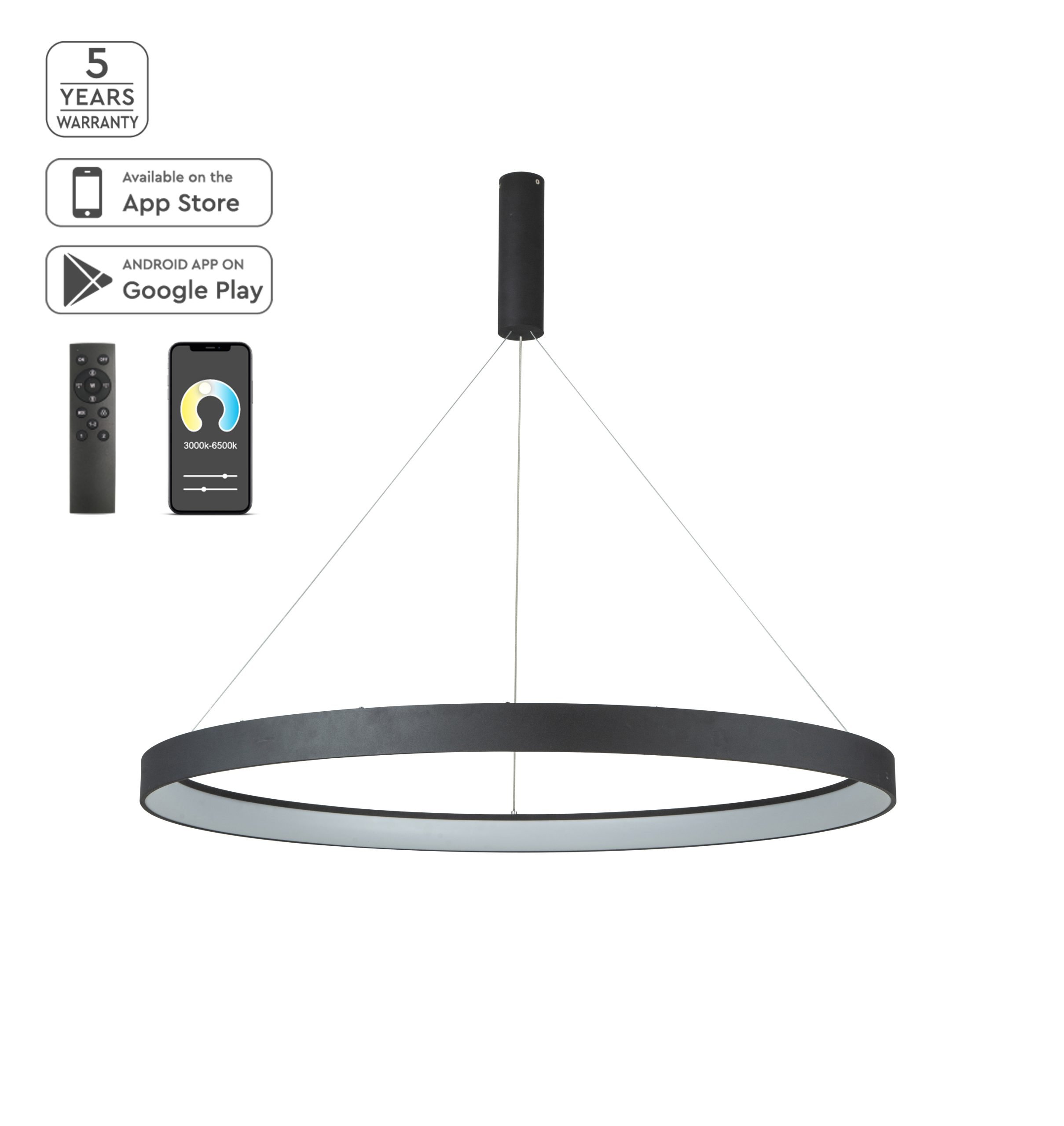 77-8140 SE LED SMART 100 AMAYA PENDANT BLACK Δ5 - Image 1
