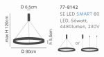 SE LED SMART 80 AMAYA PENDANT WHITE Δ5 - Image 2