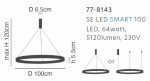 SE LED SMART 100 AMAYA PENDANT WHITE Δ5 - Image 2