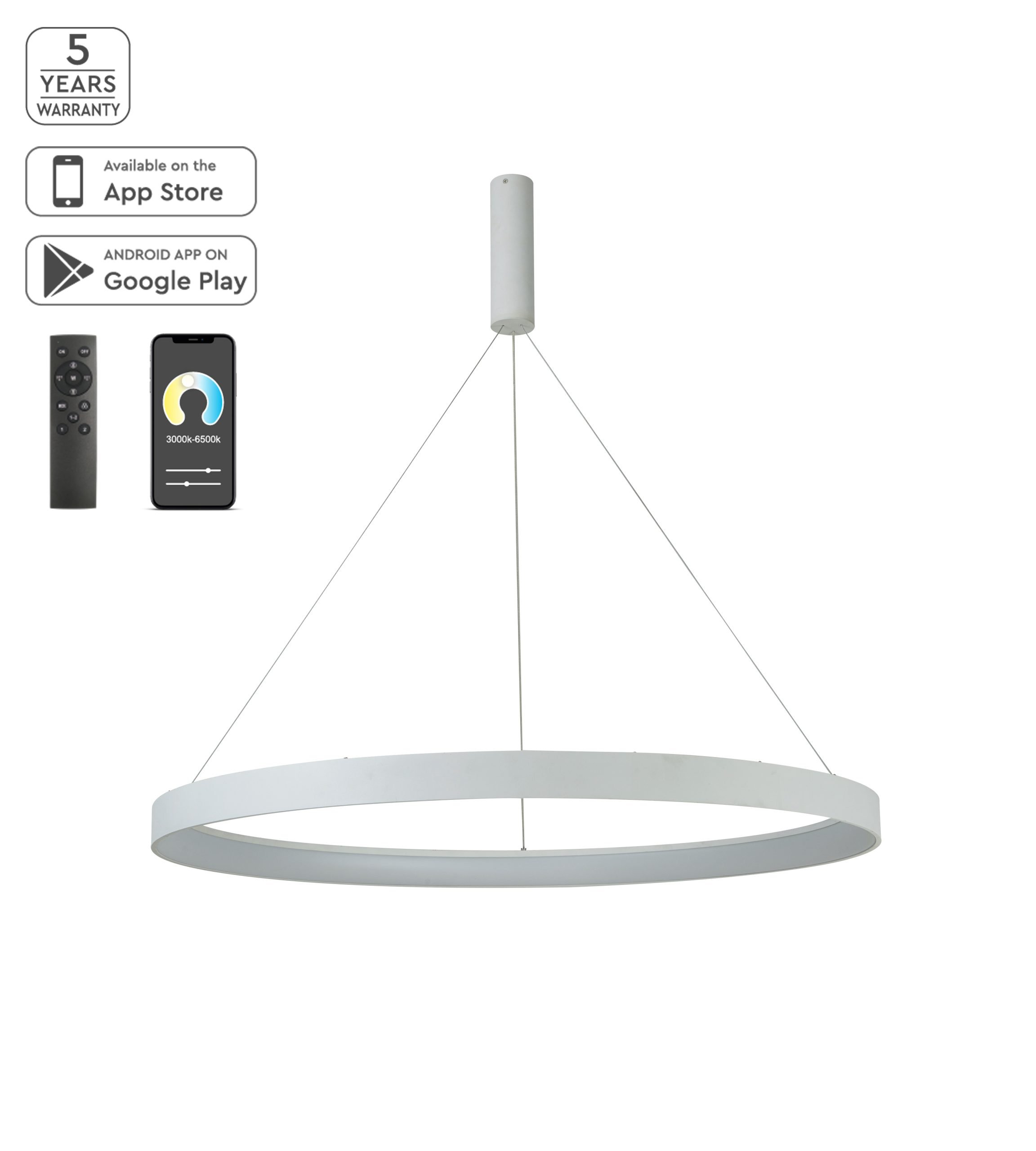 77-8143 SE LED SMART 100 AMAYA PENDANT WHITE Δ5 - Image 1