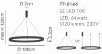 SE LED 100 AMAYA PENDANT NICKEL MAT Ε5 - Image 2