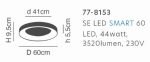 SE LED SMART 60 AMAYA CEILING BLACK Δ3 - Image 2