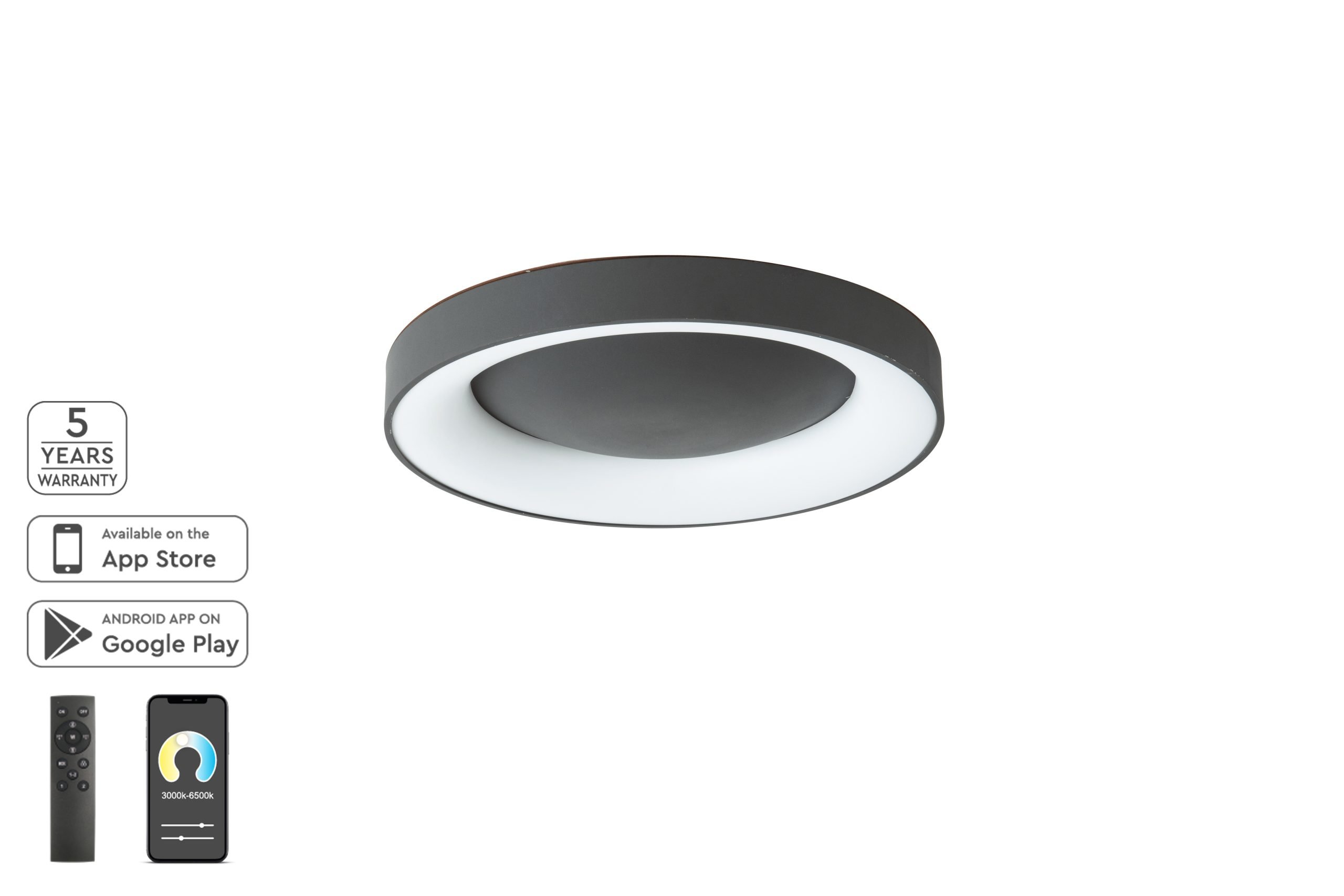 77-8153 SE LED SMART 60 AMAYA CEILING BLACK Δ3 - Image 1