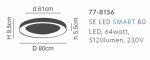 SE LED SMART 80 AMAYA CEILING WHITE Δ3 - Image 2