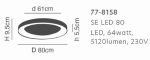 SE LED 80 AMAYA CEILING NICKEL MAT Δ3 - Image 2