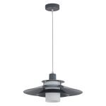 SE21-GR-40 BARI GREY METAL PENDANT OPAL GLASS Z3