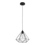 SE21-BL-33 MILA BLACK METAL GRID PENDANT Δ3