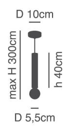 SE21-NM-5 ADEPT TUBE NICKEL MATT Ε27+GU10 PENDANT B1 - Image 2