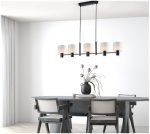 SE21-BL-120-SH1 ADEPT BLACK PENDANT WHITE SHADE+ - Image 2