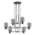 SE21-BL-100-SH2 ADEPT BLACK PENDANT GREY SHADE+