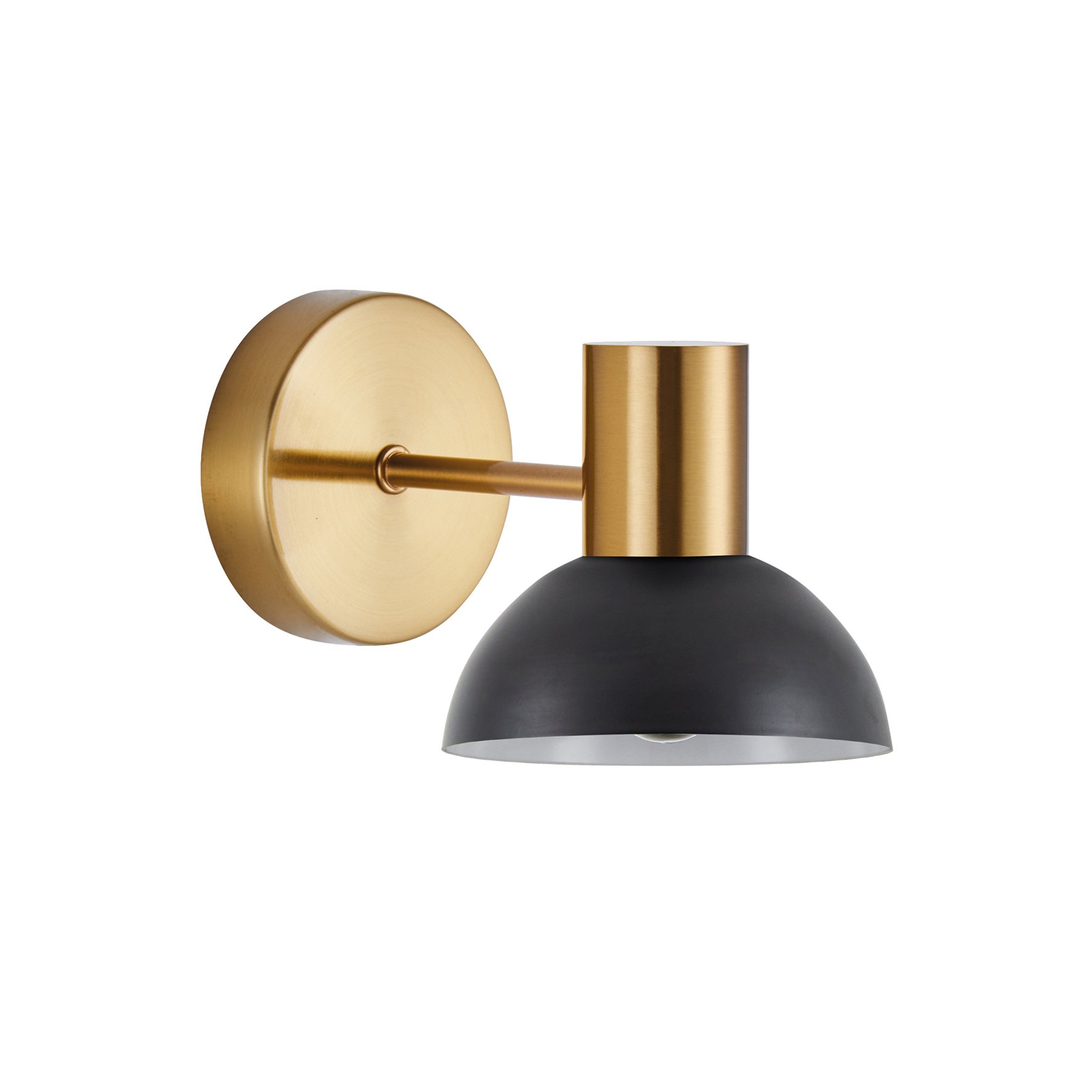 77-8309 SE21-GM-16-MS3 ADEPT GOLD MATT WALL LAMP BLACK METAL SHADE+ + - Image 1