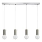 SE21-NM-4-4NM ADEPT TUBE Nickel Matt Pendant+