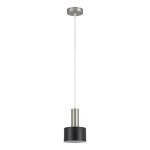 SE21-NM-4-MS1 ADEPT TUBE Nickel Matt Pendant Black Metal Shade+