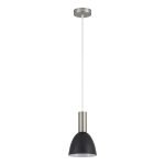 SE21-NM-4-MS2 ADEPT TUBE Nickel Matt Pendant Black Metal Shade+