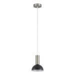 SE21-NM-4-MS3 ADEPT TUBE Nickel Matt Pendant Black Metal Shade+