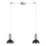 SE21-NM-4-NM2-MS3 ADEPT TUBE Nickel Matt Pendant Black Metal Shade+