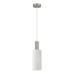 SE21-NM-4-GL3 ADEPT TUBE Nickel Matt Pendant White Glass+