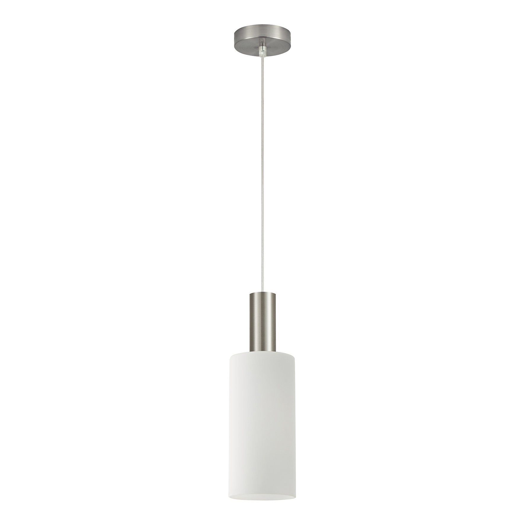 77-8470 SE21-NM-4-GL3 ADEPT TUBE Nickel Matt Pendant White Glass+ - Image 1