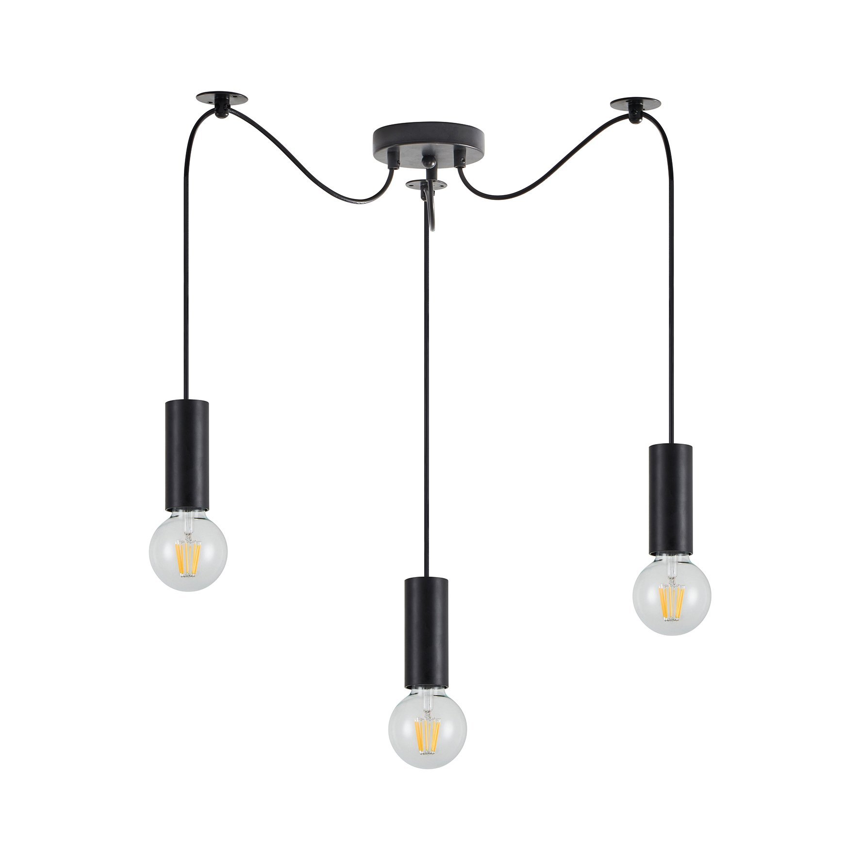 77-8478 SE21-BL-4-BL3 ADEPT TUBE Black Pendant+ - Image 1