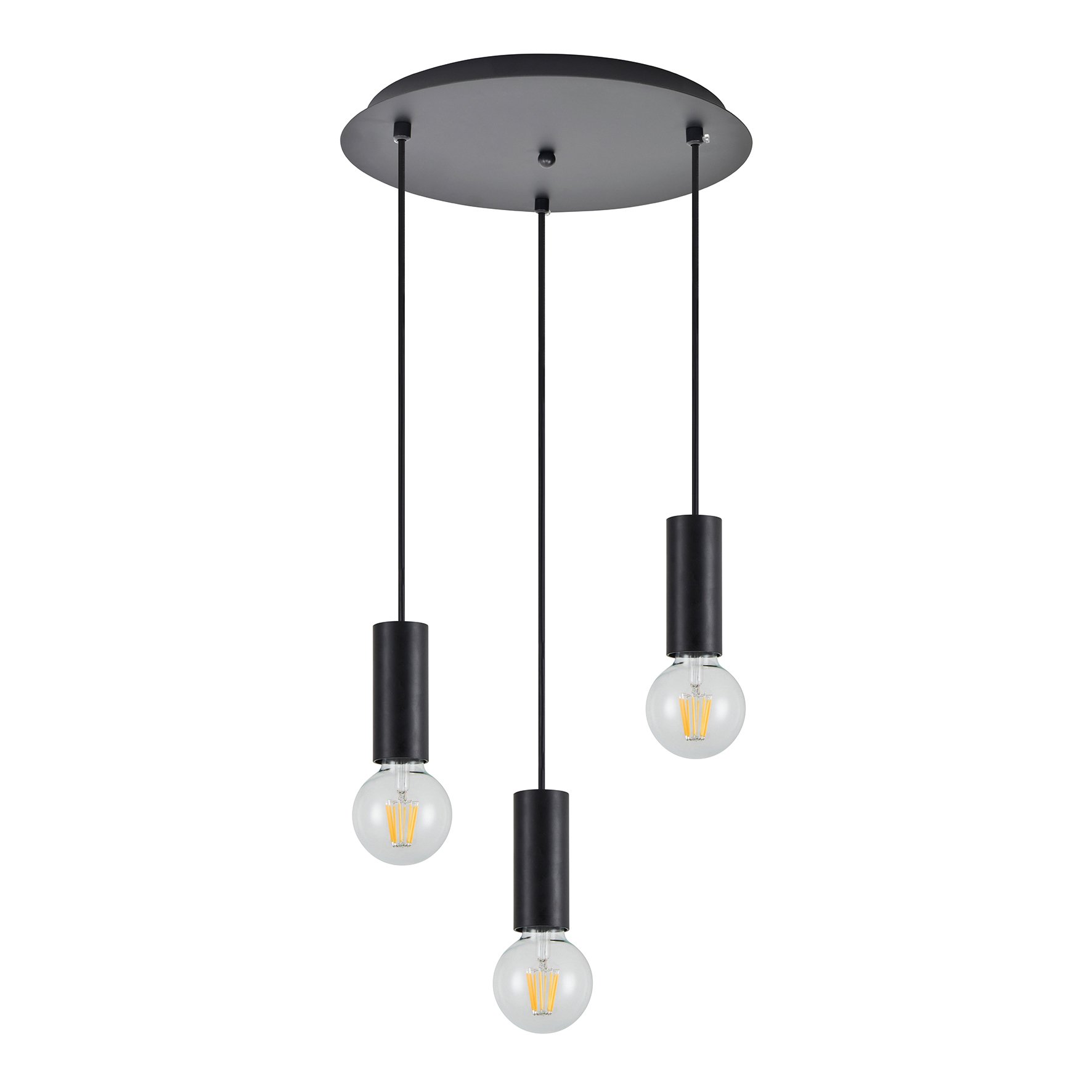 77-8480 SE21-BL-4-3BL ADEPT TUBE Black Pendant+ - Image 1