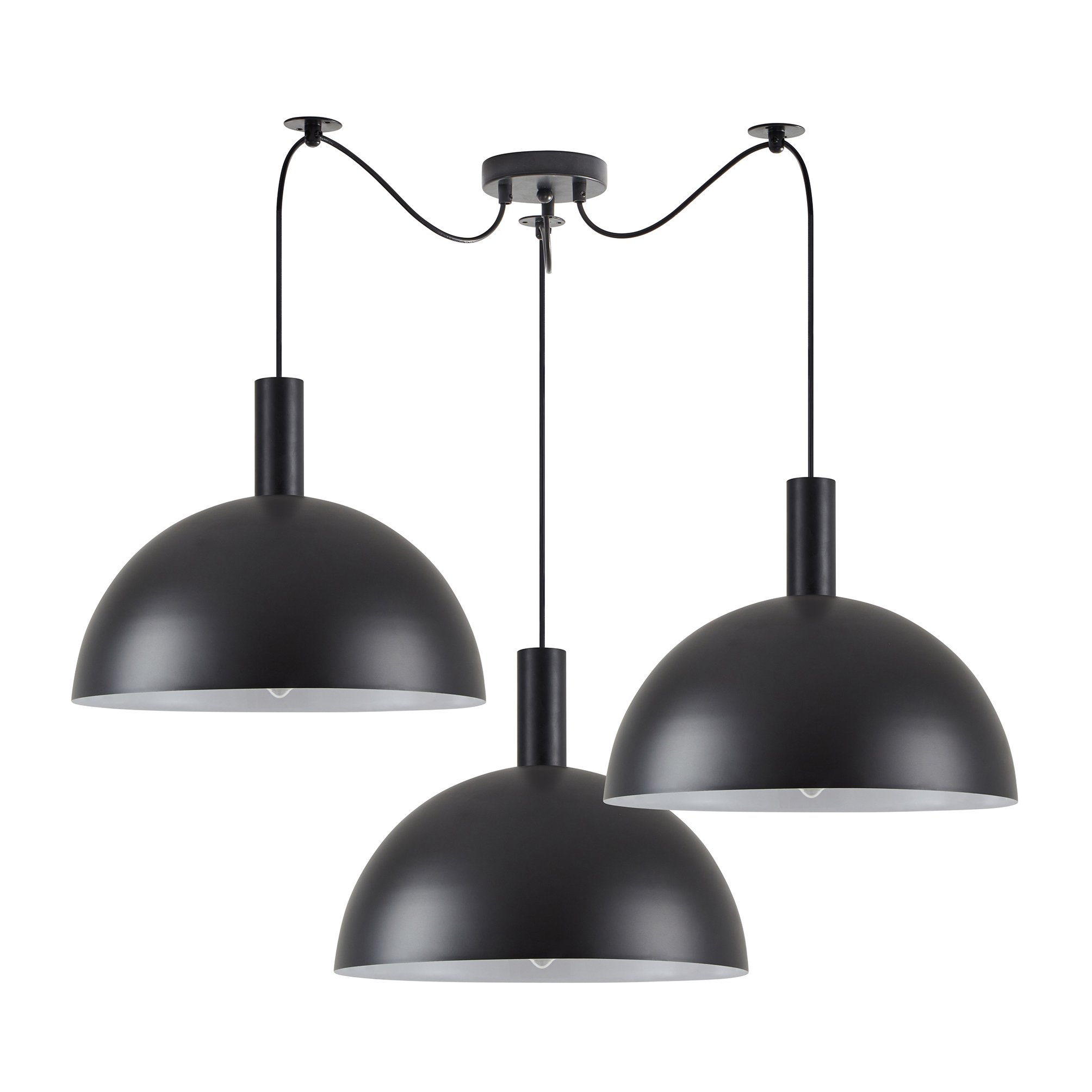 77-8499 SE21-BL-4-BL3-MS40 ADEPT TUBE Black Metal Shade Pendant+ - Image 1