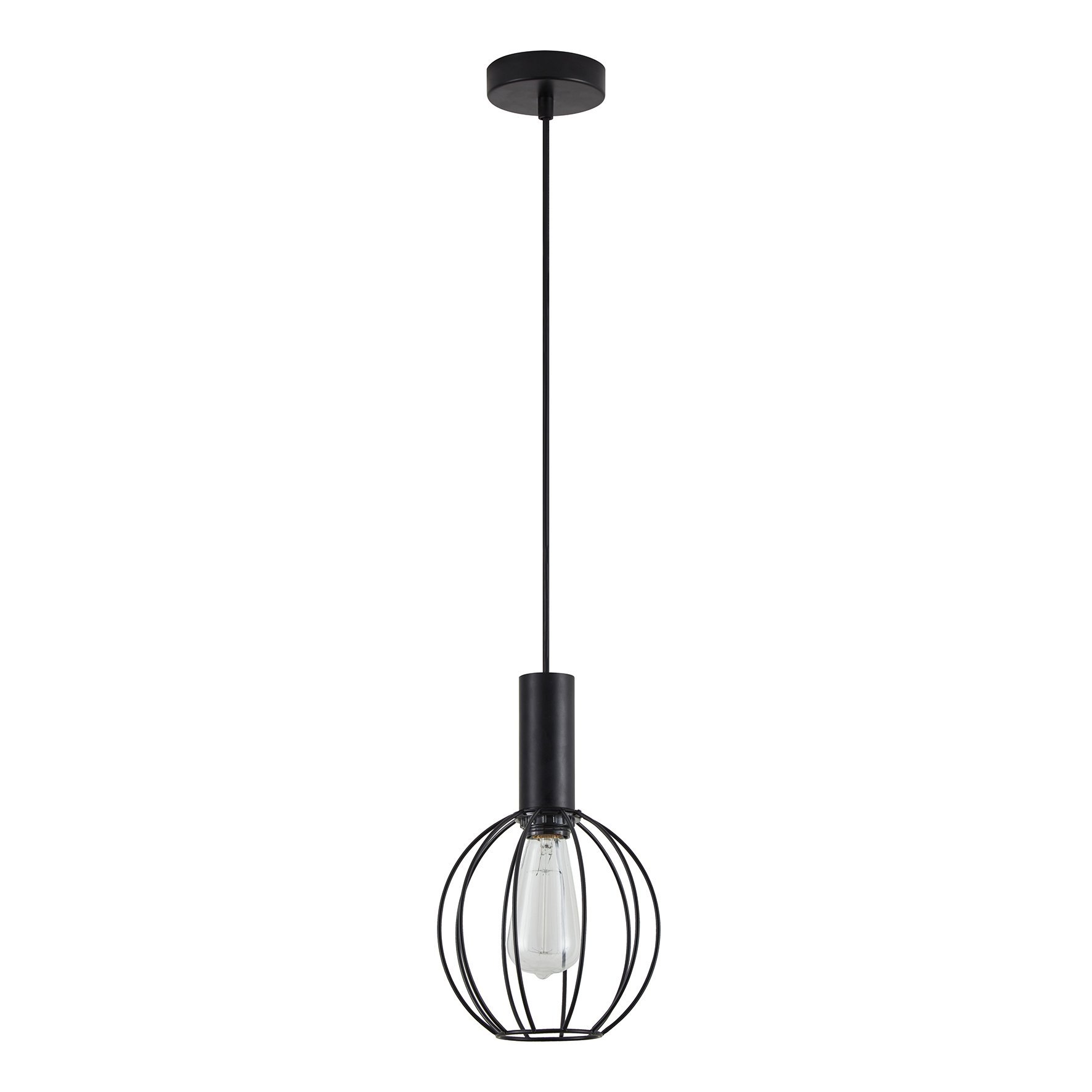 77-8533 SE21-BL-4-GR2 ADEPT TUBE Black Pendant Black Metal Grid+ - Image 1