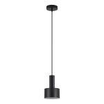 SE21-BL-4-MS1 ADEPT TUBE Black Pendant Black Metal Shade+
