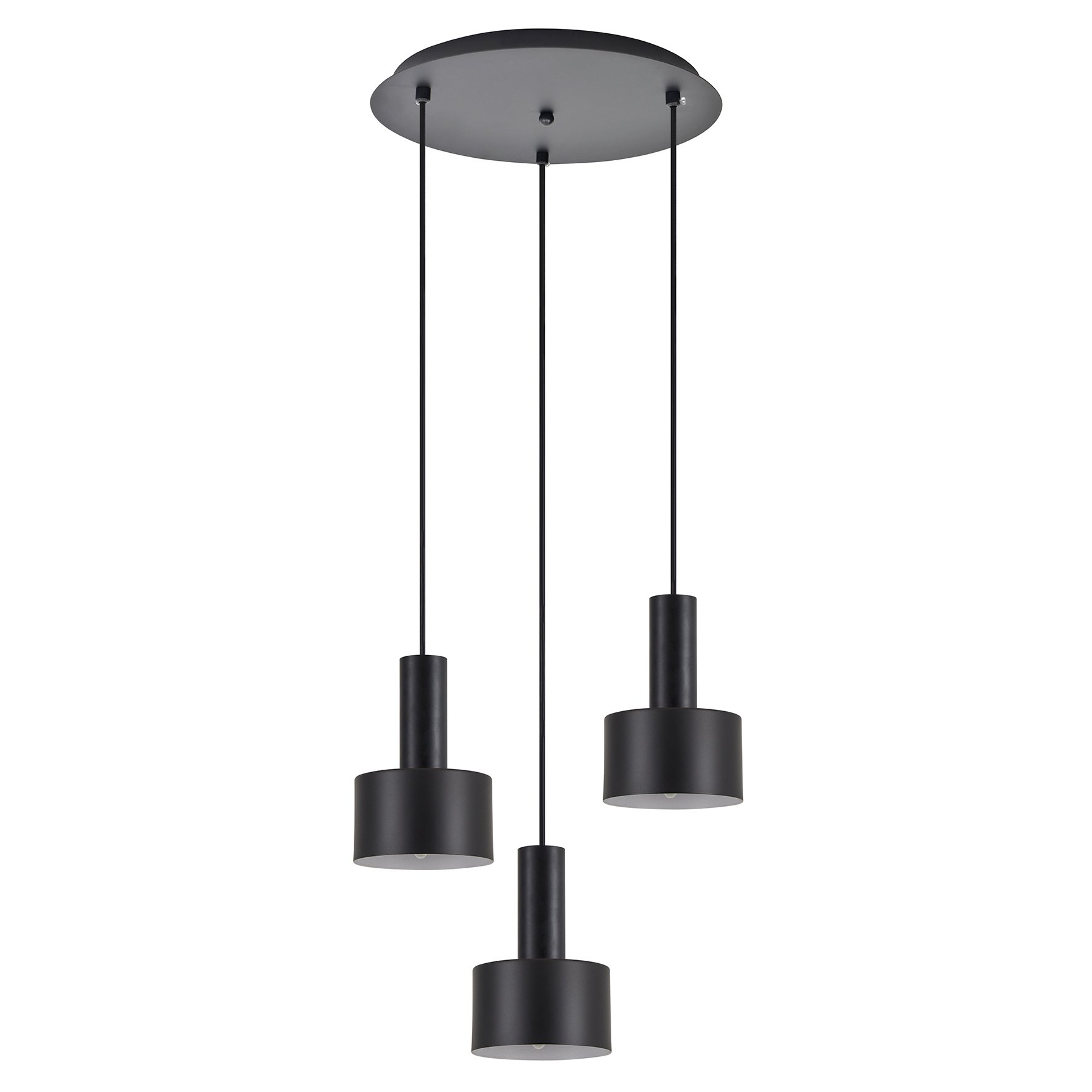 77-8544 SE21-BL-4-3BL-MS1 ADEPT TUBE Black Pendant Black Metal Shade+ - Image 1
