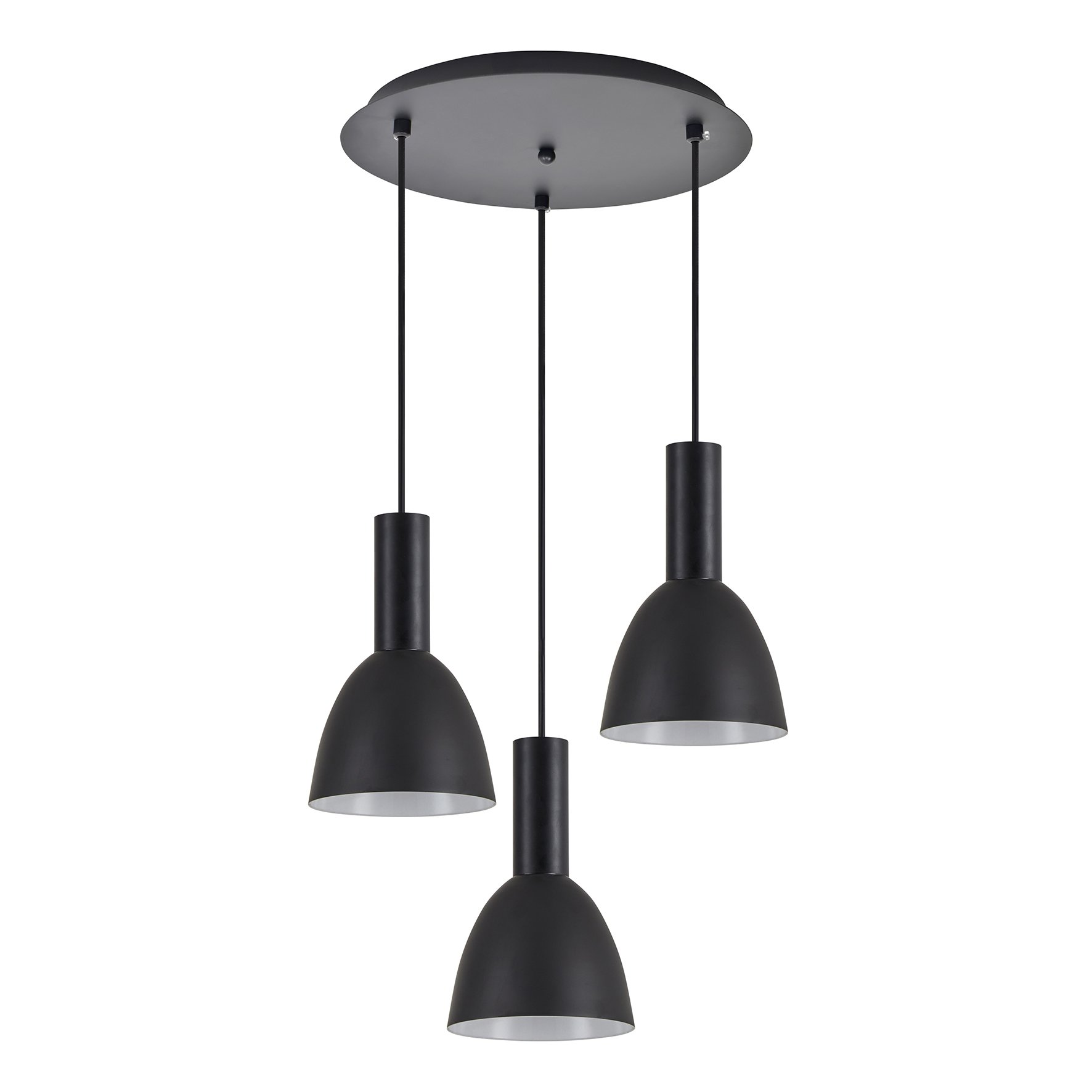 77-8551 SE21-BL-4-3BL-MS2 ADEPT TUBE Black Pendant Black Metal Shade+ - Image 1