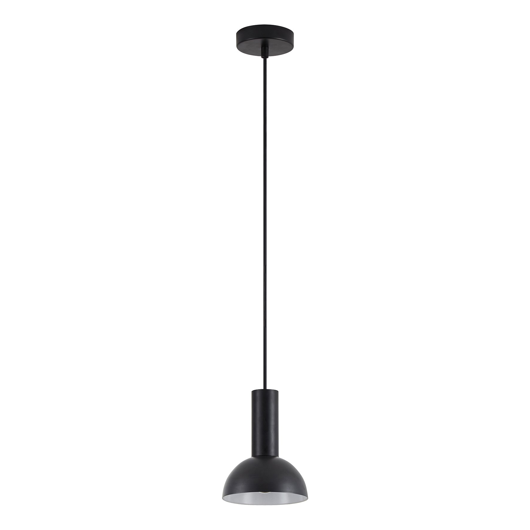 77-8554 SE21-BL-4-MS3 ADEPT TUBE Black Pendant Black Metal Shade+ - Image 1
