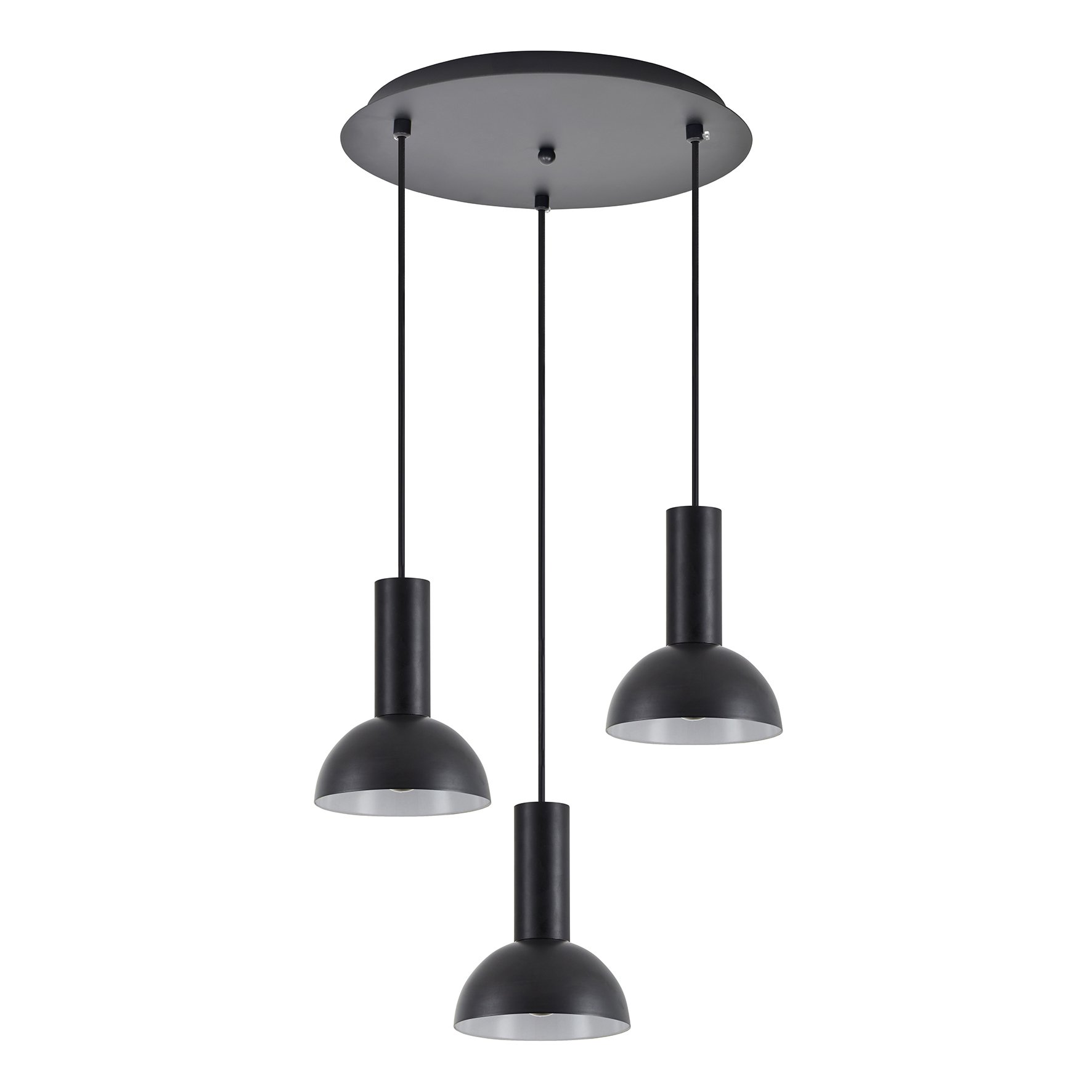 77-8558 SE21-BL-4-3BL-MS3 ADEPT TUBE Black Pendant Black Metal Shade+ - Image 1