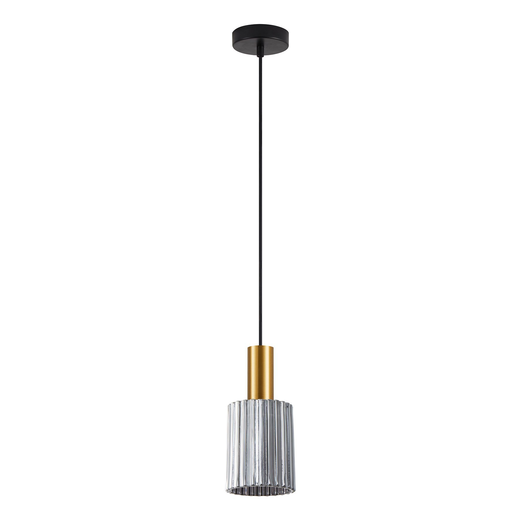 77-8574 SE21-GM-4-GL1 ADEPT TUBE Gold Matt Pendant Smoked Glass+ - Image 1
