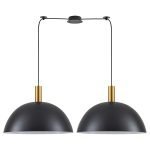 SE21-GM-4-BL2-MS50 ADEPT TUBE Gold Matt Pendant Black Metal Shade+