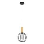 SE21-GM-4-GR1 ADEPT TUBE Gold Matt Pendant Black Metal Grid+