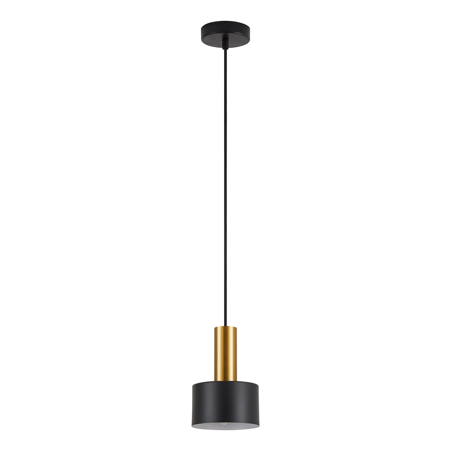 77-8631 SE21-GM-4-MS1 ADEPT TUBE Gold Matt Pendant Black Metal Shade+ - Image 1