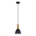 SE21-GM-4-MS2 ADEPT TUBE Gold Matt Pendant Black Metal Shade+