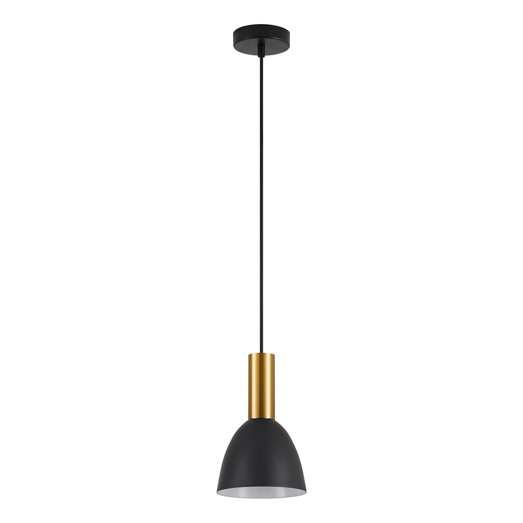 77-8638 SE21-GM-4-MS2 ADEPT TUBE Gold Matt Pendant Black Metal Shade+ - Image 1