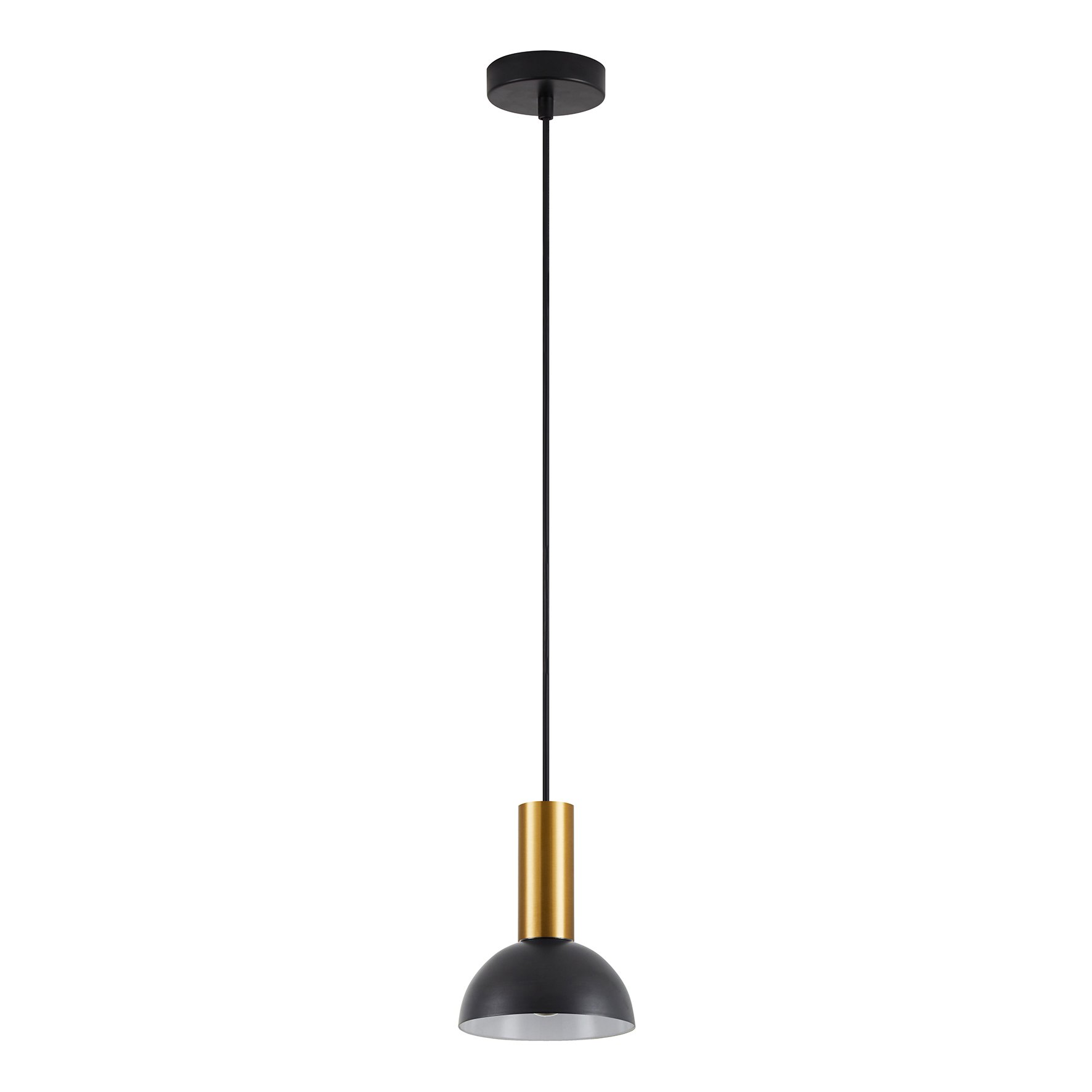 77-8645 SE21-GM-4-MS3 ADEPT TUBE Gold Matt Pendant Black Metal Shade+ - Image 1
