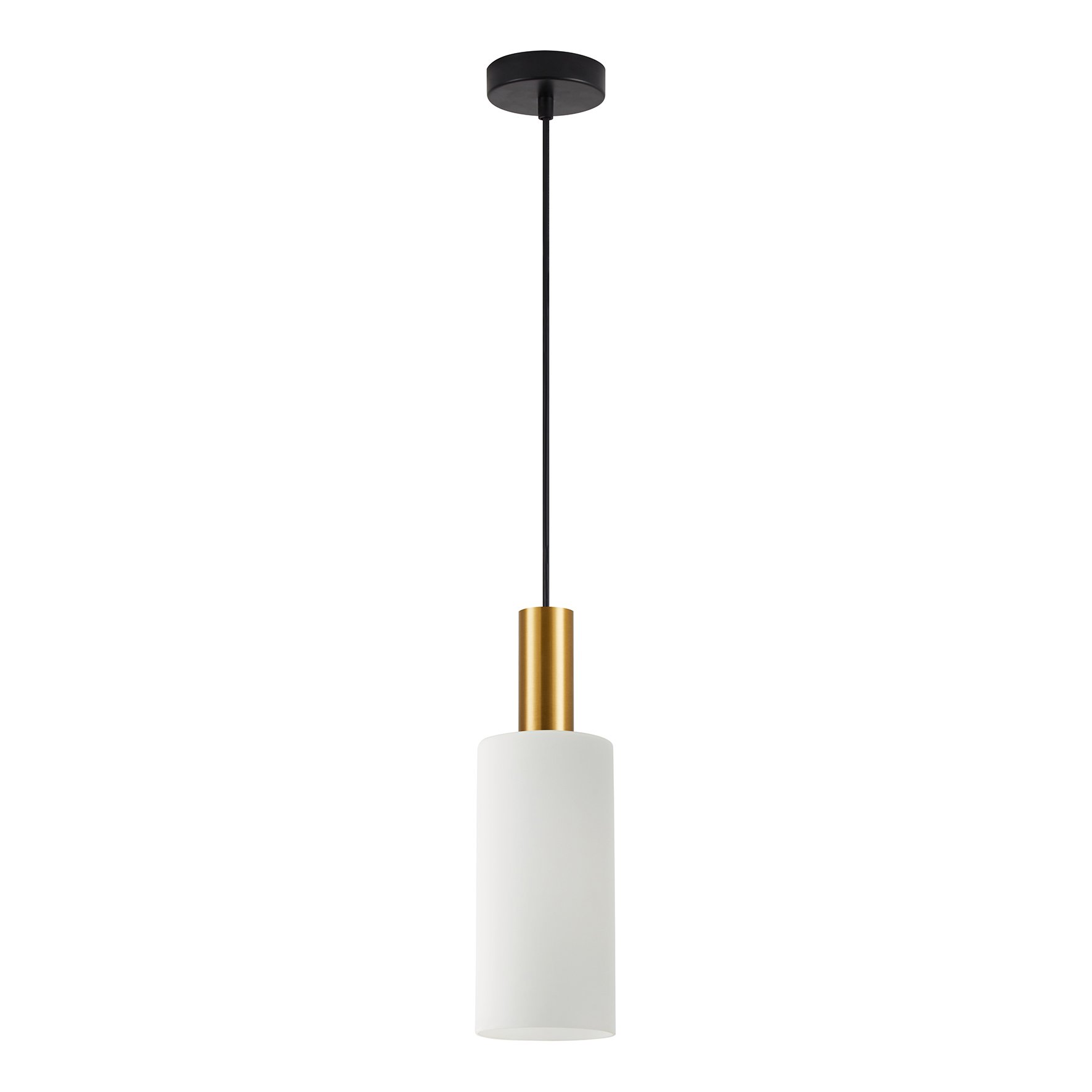 77-8652 SE21-GM-4-GL3 ADEPT TUBE Gold Matt Pendant White Glass+ - Image 1