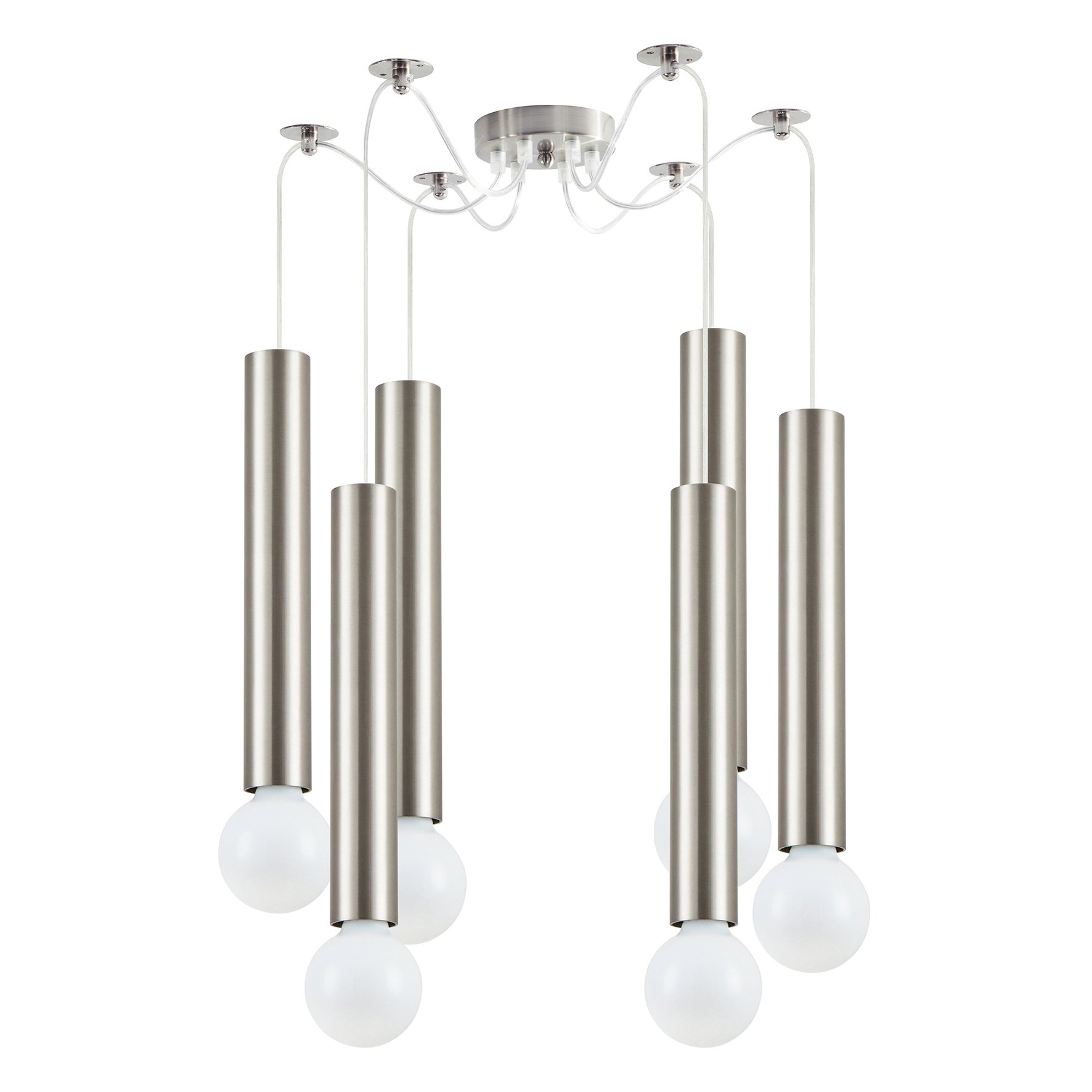 77-8659 SE21-NM-5-NM6 ADEPT TUBE NICKEL MAT Nickel Matt Pendant+ - Image 1