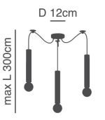 SE21-NM-5-NM3 ADEPT TUBE NICKEL MAT Nickel Matt Pendant+ - Image 2