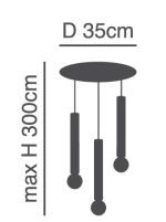 SE21-NM-5-3NM ADEPT TUBE NICKEL MAT Nickel Matt Pendant+ - Image 2