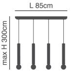 SE21-NM-5-4NM ADEPT TUBE NICKEL MAT Nickel Matt Pendant+ - Image 2