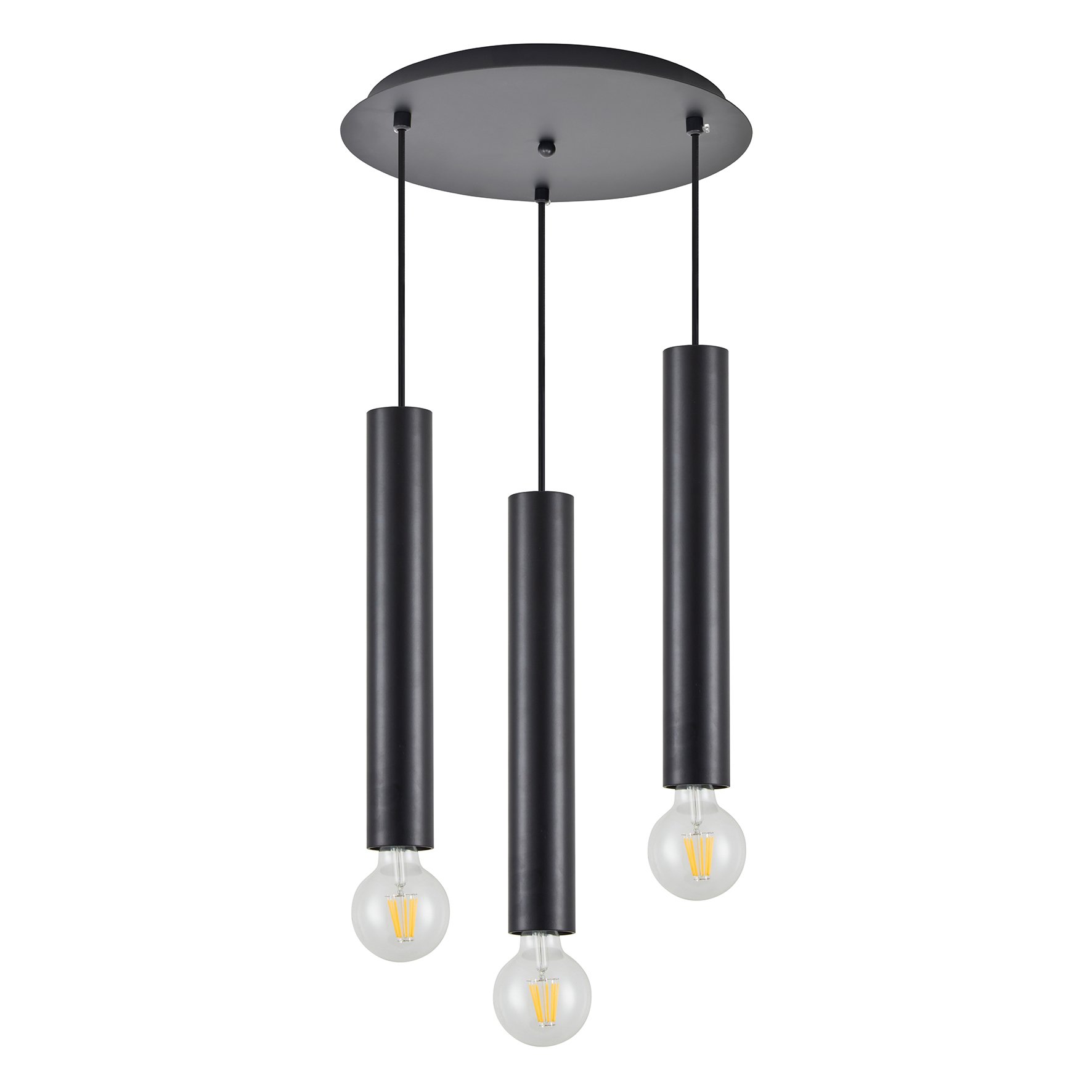 77-8672 SE21-BL-5-3BL ADEPT TUBE BLACK Black Pendant+ - Image 1